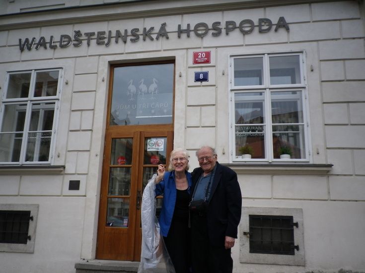Scenic drive for Mrs. Levine and her husband. Prague to Cheb, Prague to Dresden via Cheb Prague Prague
