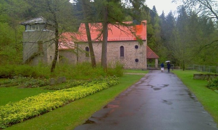 officer quarters in Flossenburg watch tower and Nazi building