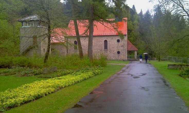 watch tower and Nazi building