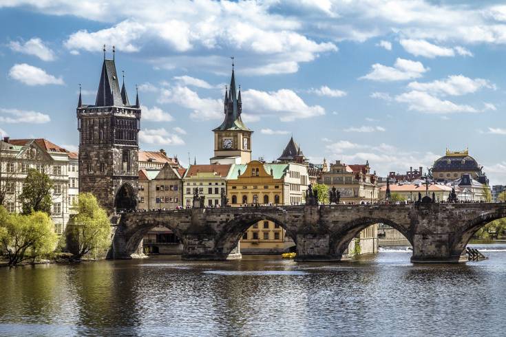 Prague Charles Bridge View of the Charles Bridge in Prague